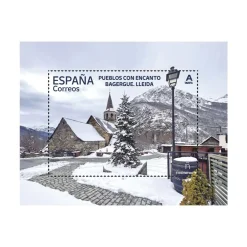 Sale Sello Pueblos con Encanto 2023 | Serie VIII I Bagergue, Briones, Pedraza y Ponte Maceira | Hoja bloque