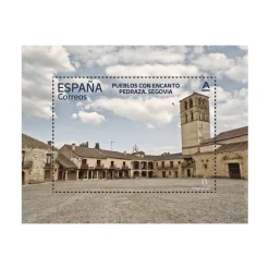 Sale Sello Pueblos con Encanto 2023 | Serie VIII I Bagergue, Briones, Pedraza y Ponte Maceira | Hoja bloque