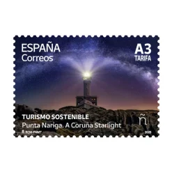 Sale Sello Punta Nariga. A Coruña starlight | Serie Turismo | Tarifa A3 | Pack de 5