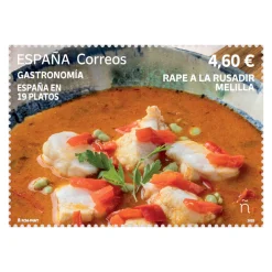 Best Sello Rape a la Rusadir. Melilla | Gastronomía: España en 19 platos 2025 | Hoja bloque