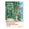 Sello Rosaleda del Parque del Oeste de Madrid | Serie Parques y Jardines