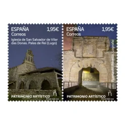 Sellos Patrimonio artístico 2025 | Iglesia de San Salvador Vilar das Donas y Puerta del Revellín