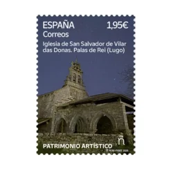 Sellos Patrimonio artístico 2025 | Iglesia de San Salvador Vilar das Donas y Puerta del Revellín