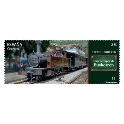 Sello Tren de vapor de Euskotren | Serie Trenes Históricos
