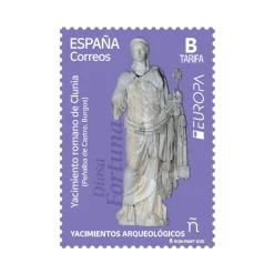 Sello yacimiento romano de Clunia. Burgos. Europa 2025 | Tarifa B | Pack de 2