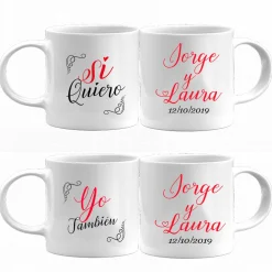 Set de 2 tazas Sí Quiero & Yo También