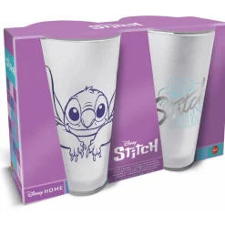 Discount Stor Set de 2 Vasos de Agua Vidrio Stitch de 490ml