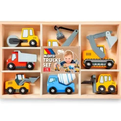 Best Moltó Set de Vehículos de Construcción de Madera para Niños - Molto