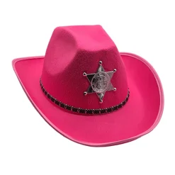 Sombrero de Sheriff Rosa Adulto