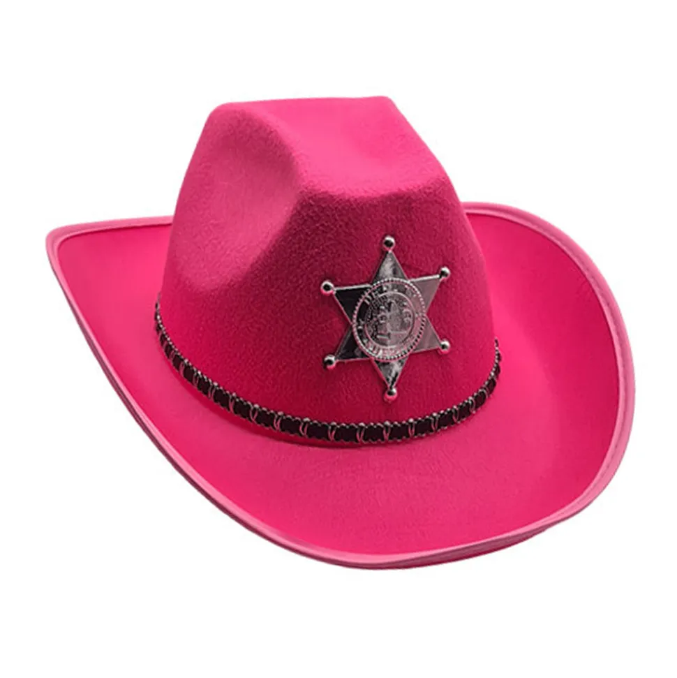 Sombrero de Sheriff Rosa Adulto