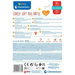 New Clementoni Sonajero Blandito Dulce Perrito para Bebés -