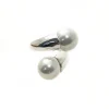 Sortija Perlas De 12 Mm. Y Plata De Ley