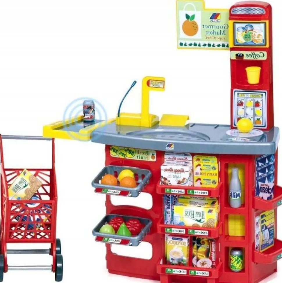 Supermercado Infantil con Carrito Rojo