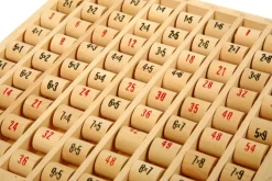 Tabla de multiplicar de madera