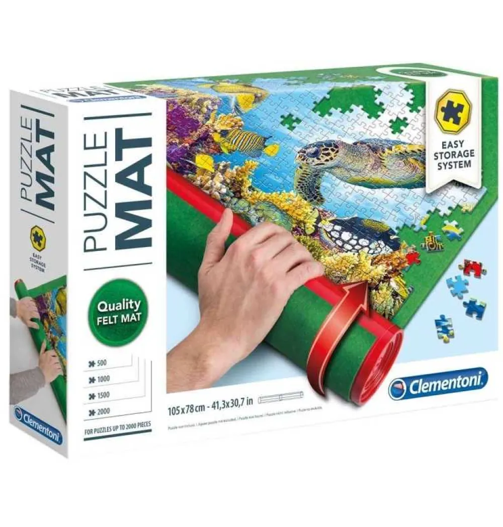 Sale Clementoni Tapete para Puzzle Universal hasta 2000 Piezas - Puzzle Roll verde