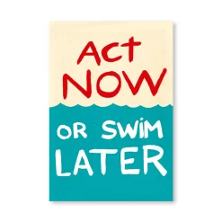 Outlet Tarjeta postal Act Now - Protest Stamps