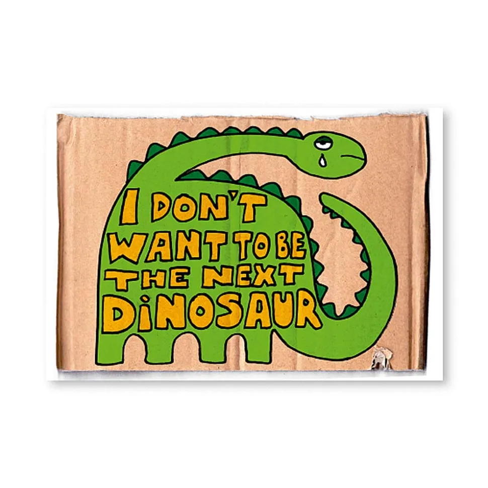 Tarjeta postal Dinosaur - Protest Stamps