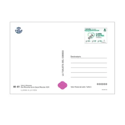 Sale Tarjeta Prefranqueada Salud y bienestar. Día Mundial de la Salud Mental.024