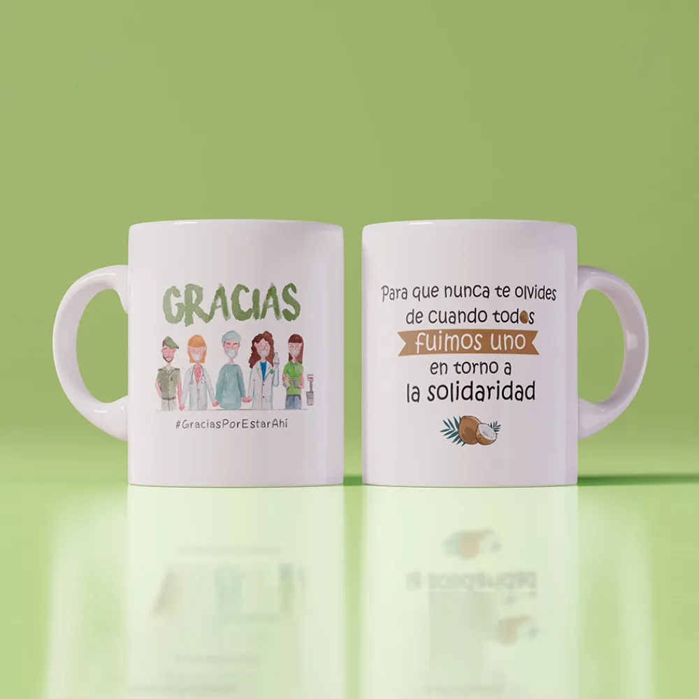 New Taza + Imán "Gracias por estar allí"