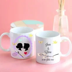Hot Tape Pink Taza personalizada Boda de cerámica