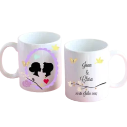 Hot Tape Pink Taza personalizada Boda de cerámica