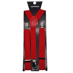 Tirantes Rojos Lisos Adulto