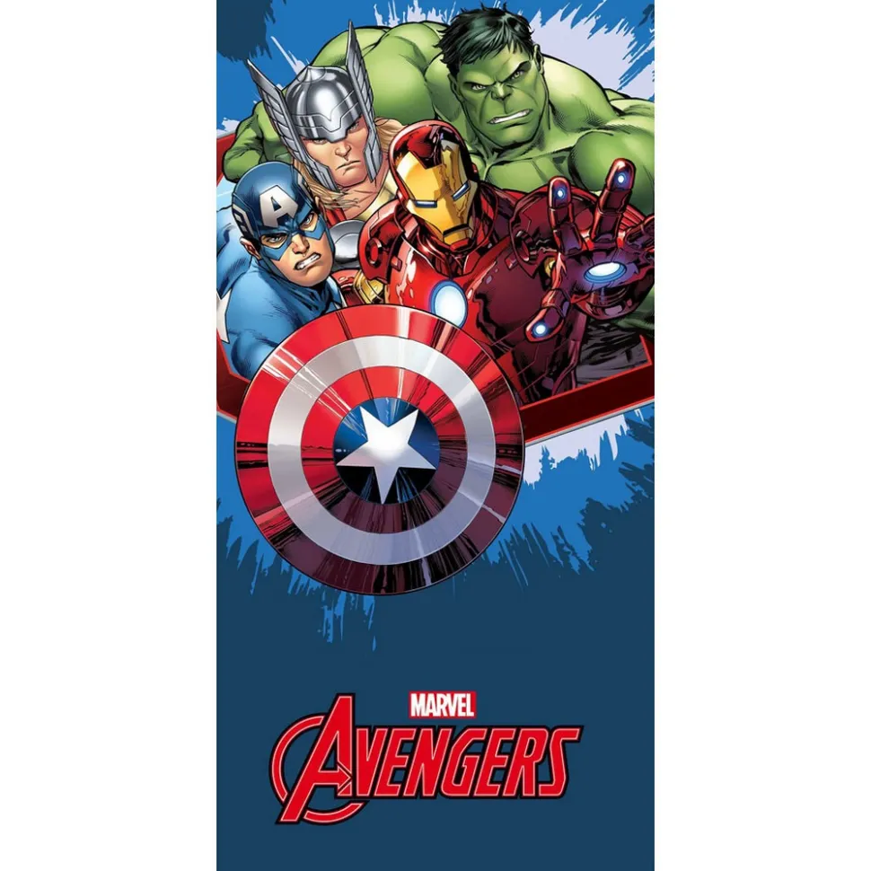 Toalla Playa o Piscina Algodón 100% Avengers Los Vengadores 140x70cm