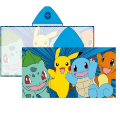 Clearance New Import Toalla Playa o Piscina Microfibra Pokemon con Capucha 130x60cm