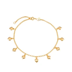 Tobillera Corazones