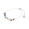 Discount Creatulote Tobillera de minerales de los 7 chakras con cierre regulable