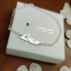 Tobillera De Plata Personalizada Con Nombre