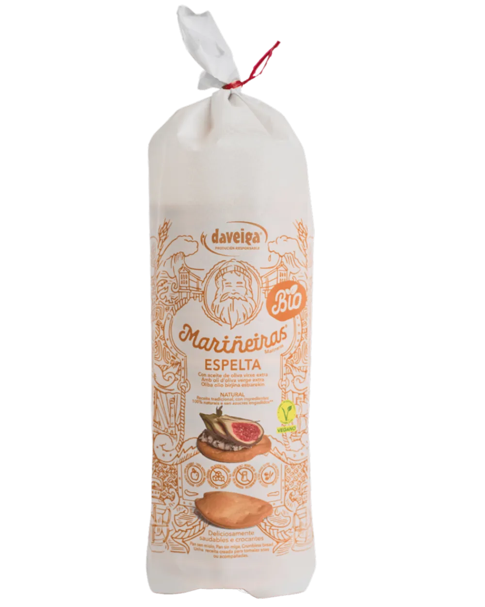 Daveiga, Mariñeiras Tostas de pan de harina de Espelta Bio - Pack 10 x 180g