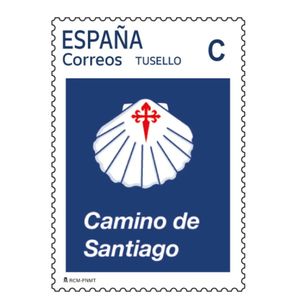 Tusello Camino de Santiago 2026 | Concha con Cruz de Santiago | Tarifa C | Pack de 5