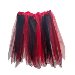 Best Disfraces Lucero Tutú Bicolor Rojo con Negro 30cm