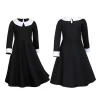 Vestido Clásico Miércoles Addams Merlina Gótico - Disfraz Adulto