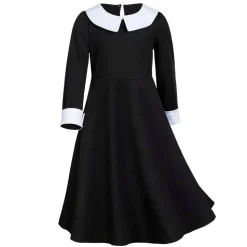 Vestido Clásico Miércoles Addams Merlina Gótico - Disfraz Adulto