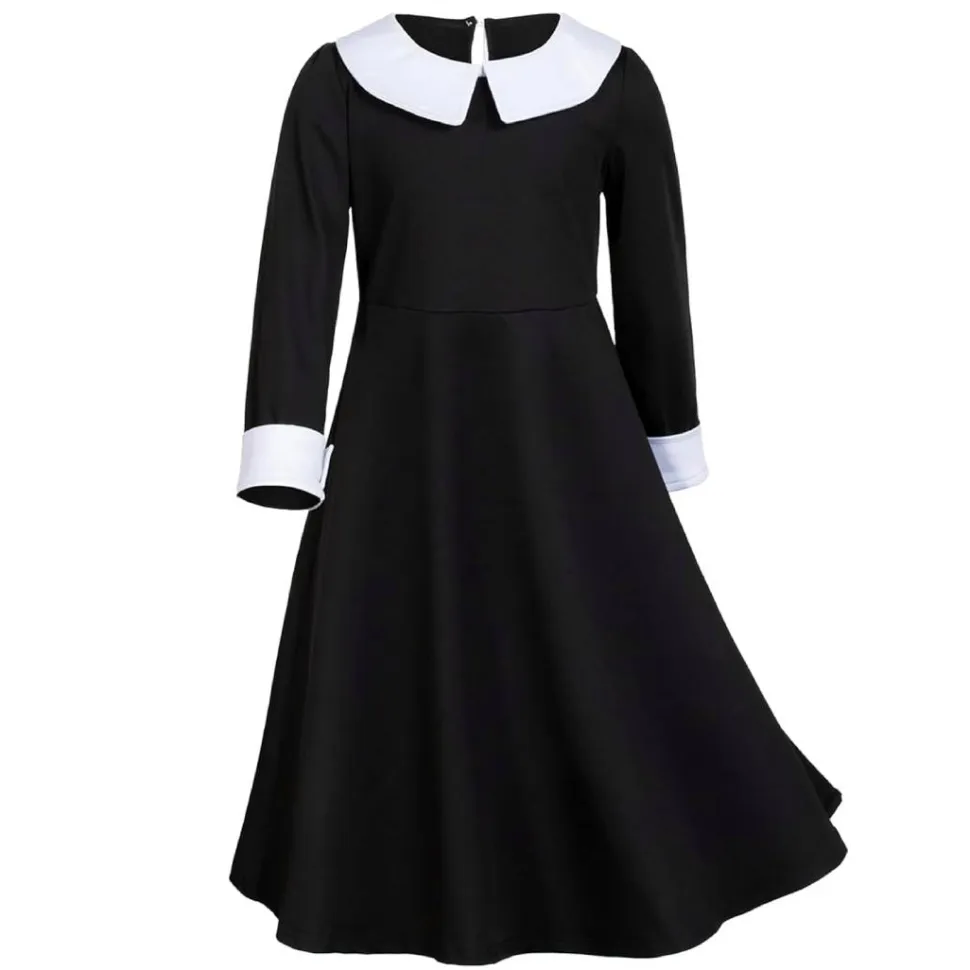 Vestido Clásico Miércoles Addams Merlina Gótico - Disfraz Adulto