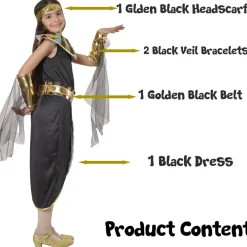 Discount Kebedo Moda Vestido de Princesa Egipcia para Niñas - Disfraz con Velos y Diadema