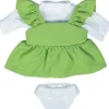 Vestido verde y camiseta blanca entretiempo (38cm)